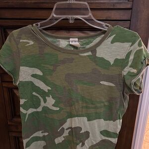 We The Free Green Camo Short Sleeve Tee